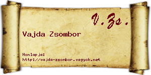 Vajda Zsombor névjegykártya
